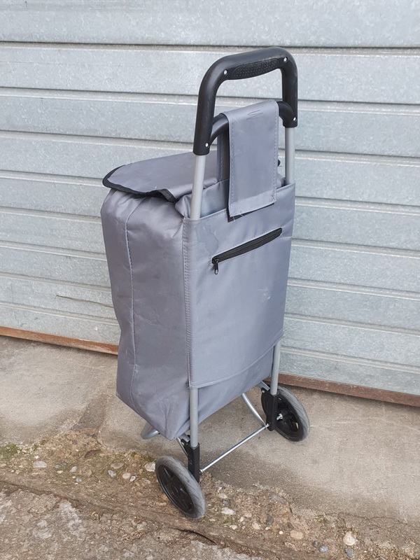 carrito compra 2ruedas aluminio loneta gris 91x35x34 1u